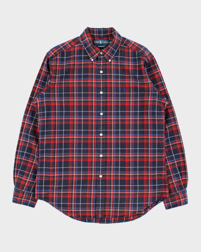 Vintage Y2K 00s Ralph Lauren Tartan Classic Fit Long Sleeve Shirt - M
