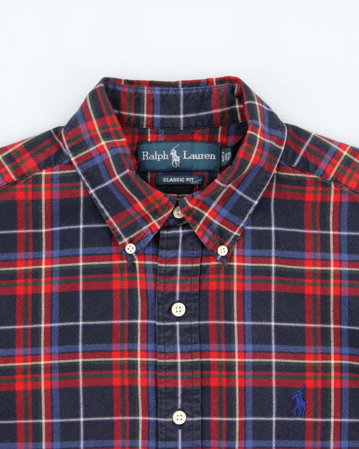 Vintage Y2K 00s Ralph Lauren Tartan Classic Fit Long Sleeve Shirt - M