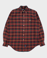 Vintage 1980s Polo Ralph Lauren Tartan Made In Canada Long Sleeve Shirt - M