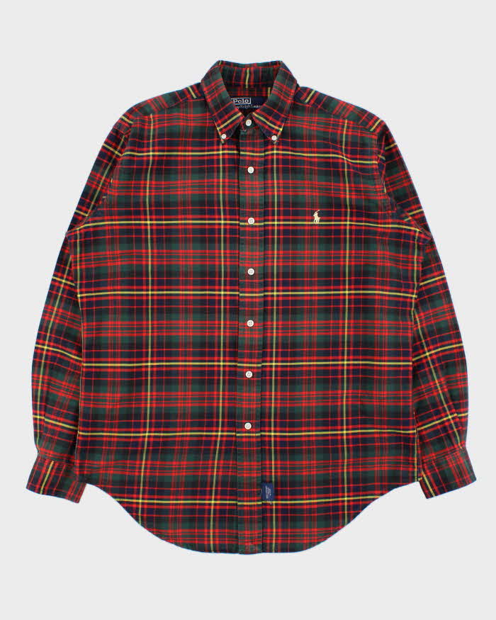 Vintage 1980s Polo Ralph Lauren Tartan Made In Canada Long Sleeve Shirt - M