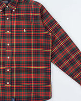 Vintage 1980s Polo Ralph Lauren Tartan Made In Canada Long Sleeve Shirt - M