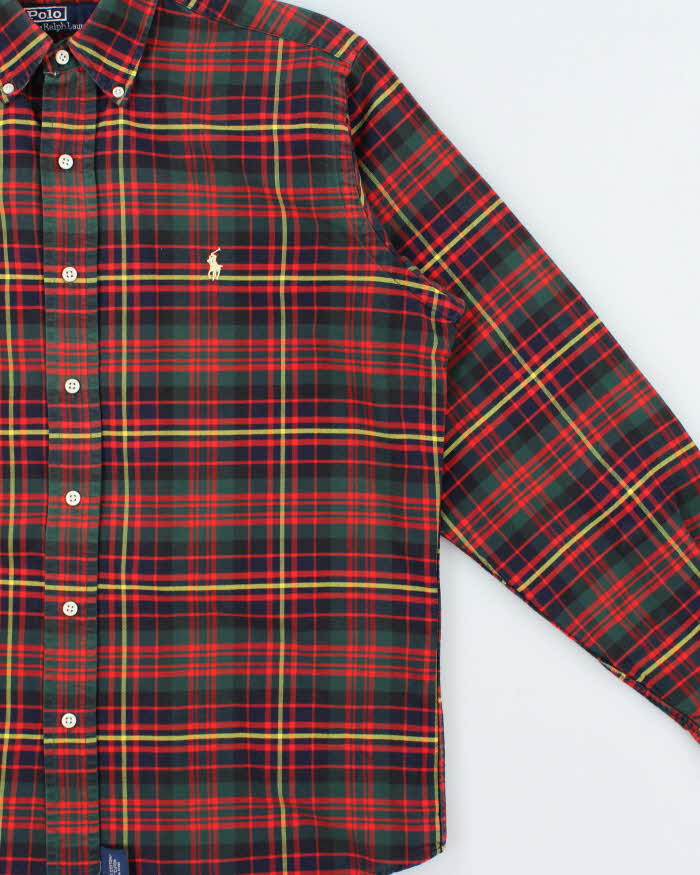 Vintage 1980s Polo Ralph Lauren Tartan Made In Canada Long Sleeve Shirt - M