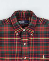 Vintage 1980s Polo Ralph Lauren Tartan Made In Canada Long Sleeve Shirt - M