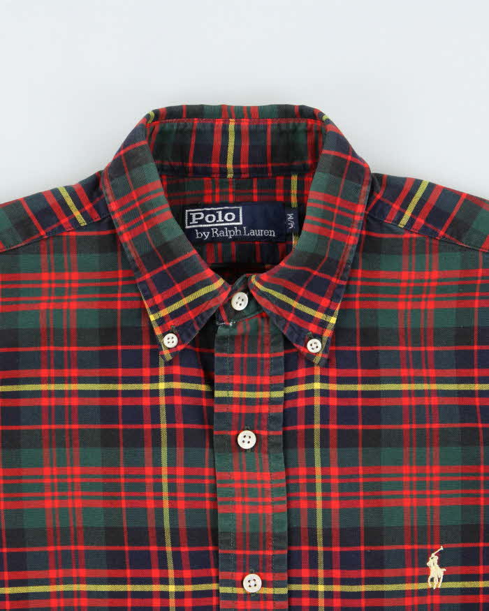 Vintage 1980s Polo Ralph Lauren Tartan Made In Canada Long Sleeve Shirt - M