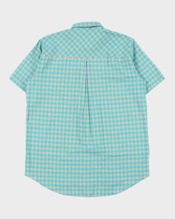 DSWT 1980s Benetton Check Short Sleeve Shirt - L