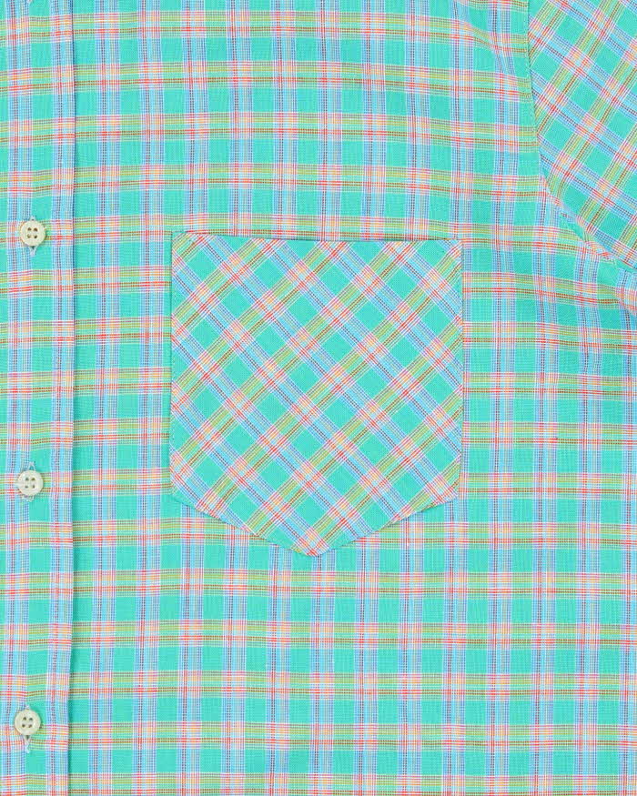 DSWT 1980s Benetton Check Short Sleeve Shirt - L