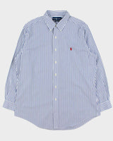 Vintage Y2K 00s Ralph Lauren Classic Fit Striped Long Sleeve Shirt - XXL