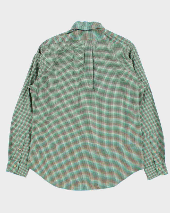 Vintage Ralph Lauren Grid Check Slim Fit Long Sleeve Shirt - L