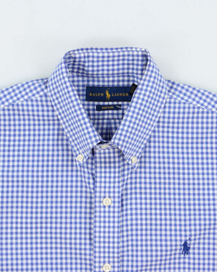 Vintage Ralph Lauren Easy Care Gingham Long Sleeve Shirt - M