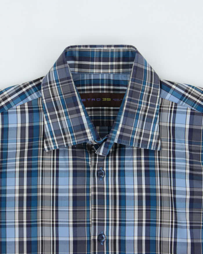 Vintage Y2K 00s Etro Plaid Long Sleeve Shirt - M