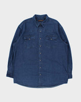 Vintage Y2K 00s Roper Heavyweight Snap Button Western Long Sleeve Denim Shirt - XXL
