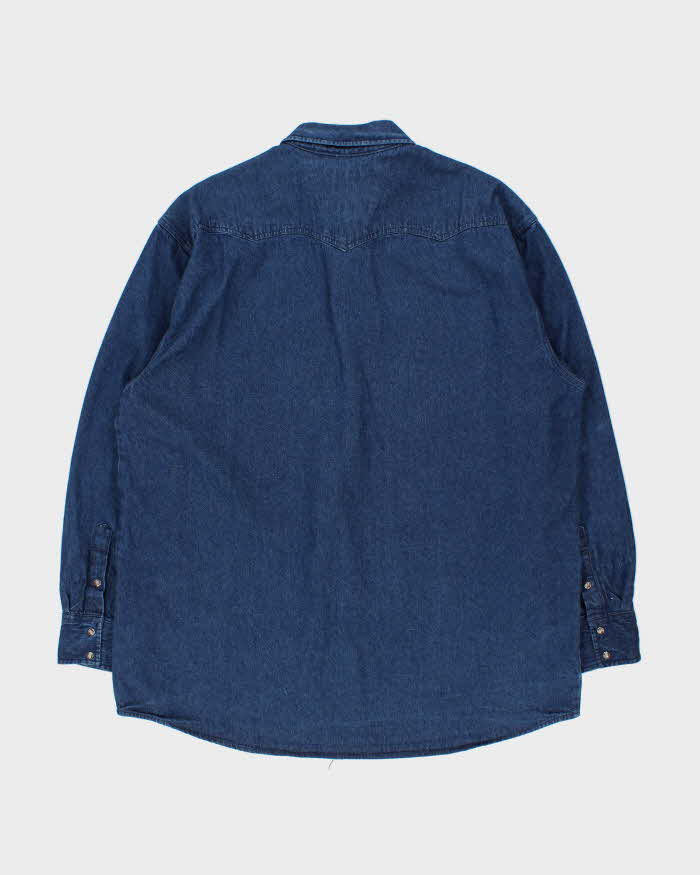 Vintage Y2K 00s Roper Heavyweight Snap Button Western Long Sleeve Denim Shirt - XXL