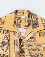 Vintage 1970s Made In USA Dollar Print Hawaiian Shirt - M
