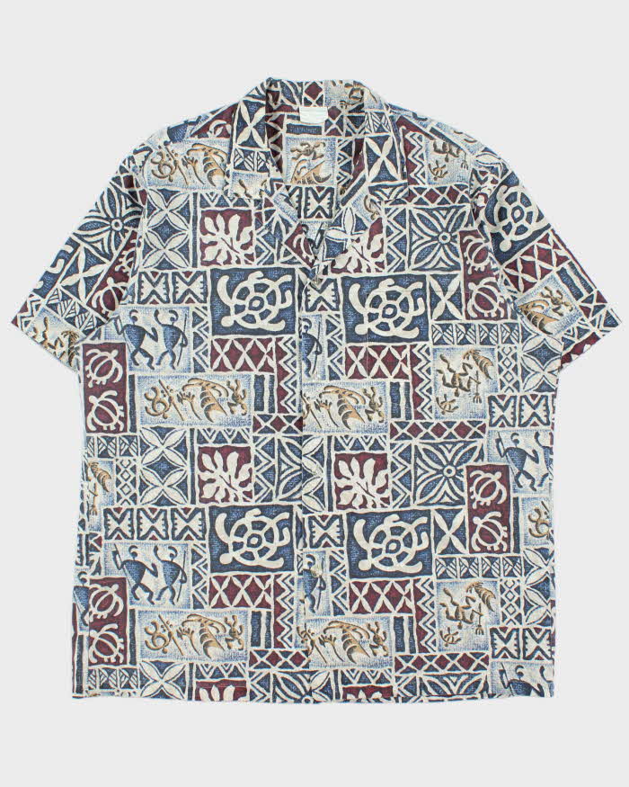 Vintage 1980s Jade Fashion Hawaiian Shirt - XL