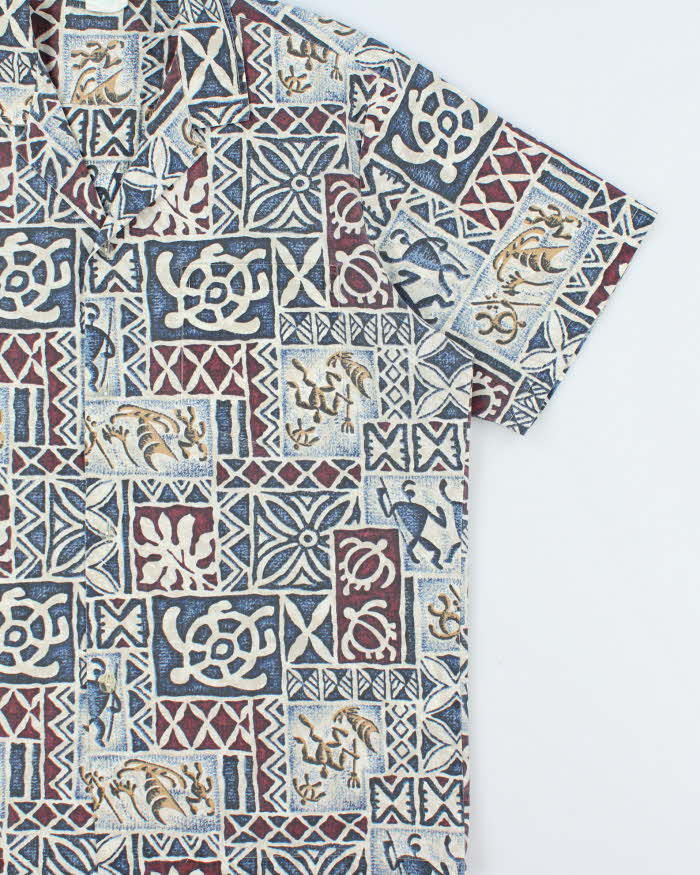 Vintage 1980s Jade Fashion Hawaiian Shirt - XL