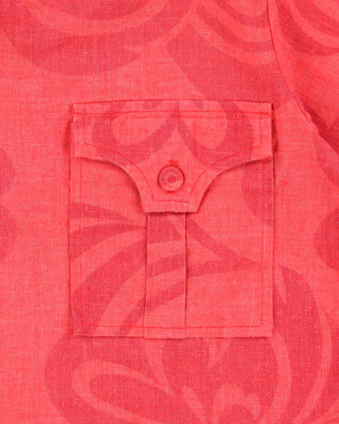 Vintage 1970s Made In USA Floral Hawaiian Adventure Shirt - S