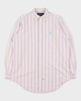 Vintage 1990s Ralph Lauren Striped Long Sleeve Shirt - L
