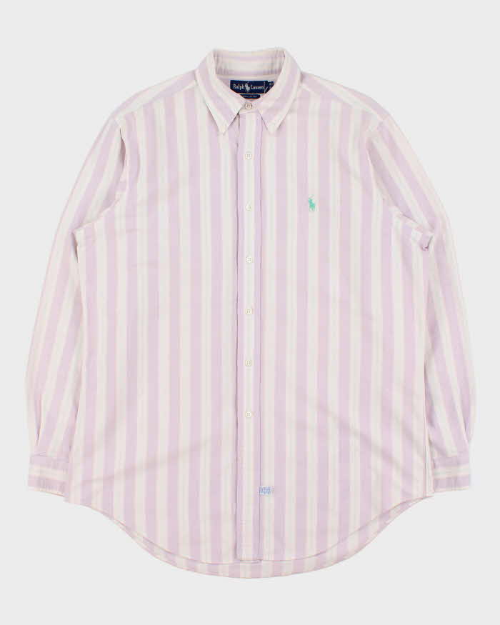 Vintage 1990s Ralph Lauren Striped Long Sleeve Shirt - L