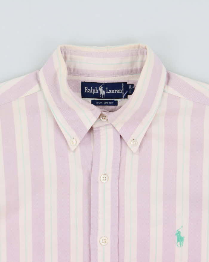 Vintage 1990s Ralph Lauren Striped Long Sleeve Shirt - L