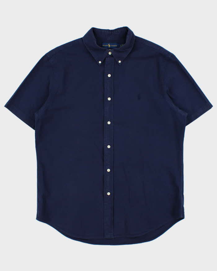 Vintage Ralph Lauren Slim Fit Seer Sucker Short Sleeve Shirt - XL
