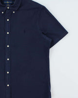 Vintage Ralph Lauren Slim Fit Seer Sucker Short Sleeve Shirt - XL