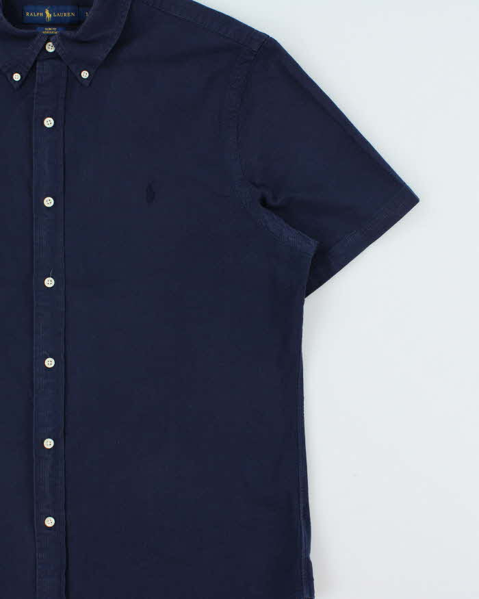 Vintage Ralph Lauren Slim Fit Seer Sucker Short Sleeve Shirt - XL