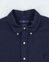 Vintage Ralph Lauren Slim Fit Seer Sucker Short Sleeve Shirt - XL