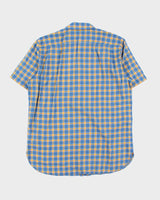Vintage Lacoste Windowpane Plaid Short Sleeve Shirt - L