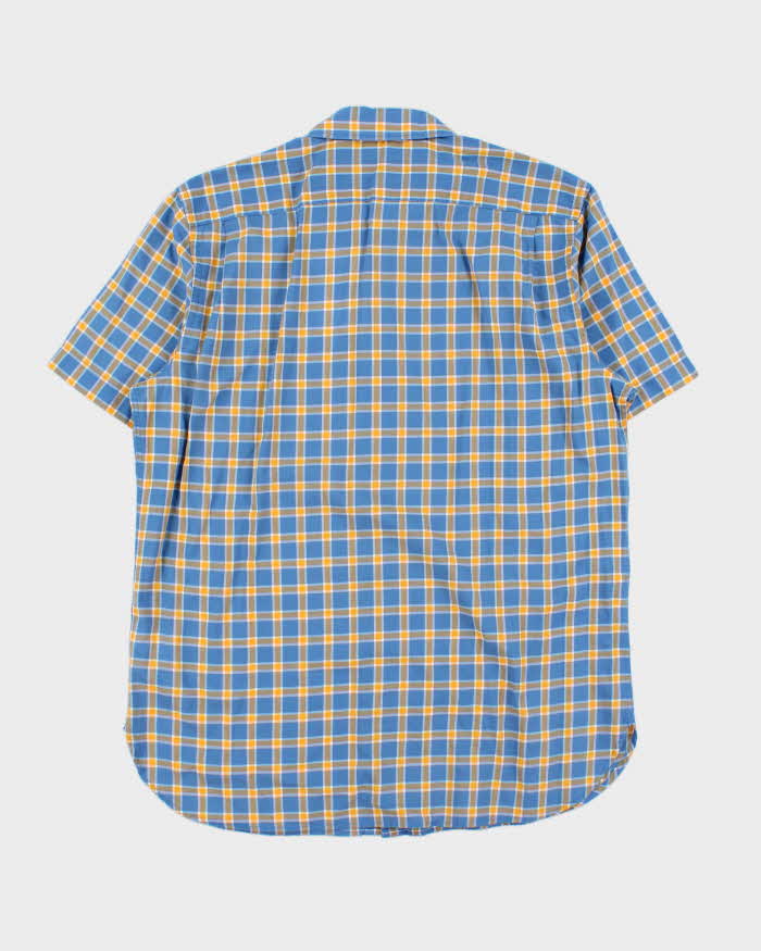 Vintage Lacoste Windowpane Plaid Short Sleeve Shirt - L