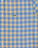 Vintage Lacoste Windowpane Plaid Short Sleeve Shirt - L
