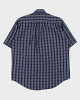 Vintage Y2K 00s Nautica Navy Plaid Short Sleeve Shirt - M