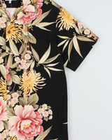 Vintage 1990s IOLANI Made In USA Floral Hawaiian Shirt - M