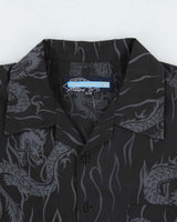 Vintage 1990s Point Zero Japanese Dragon Print Hawaiian Shirt - XL