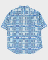 Vintage 00s Tommy Bahamas Plaid Linen Short Sleeve Shirt - L