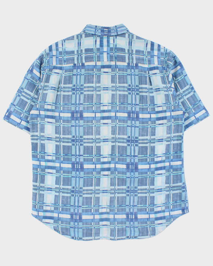 Vintage 00s Tommy Bahamas Plaid Linen Short Sleeve Shirt - L