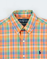 Vintage Y2K 00s Ralph Lauren Plaid Classic Fit Short Sleeve Shirt - S