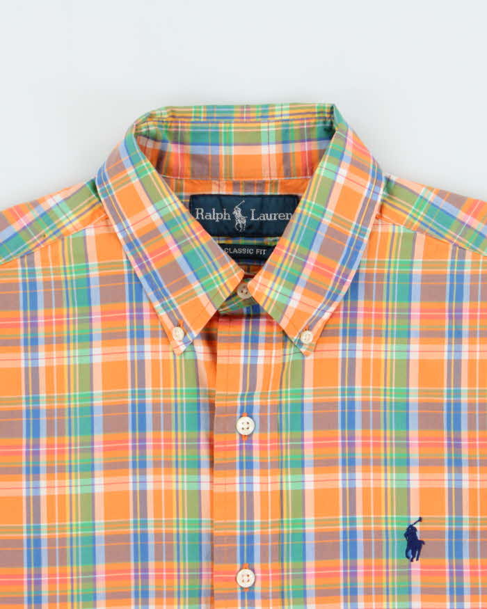 Vintage Y2K 00s Ralph Lauren Plaid Classic Fit Short Sleeve Shirt - S