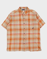Vintage Y2K 00s Patagonia Organic Plaid Short Sleeve Adventure Shirt - L