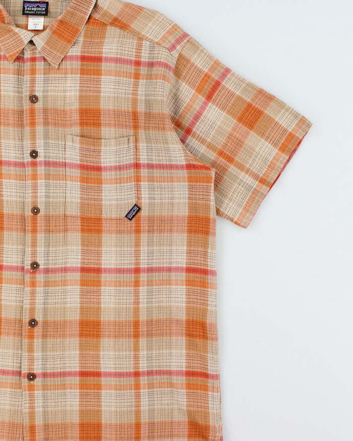 Vintage Y2K 00s Patagonia Organic Plaid Short Sleeve Adventure Shirt - L
