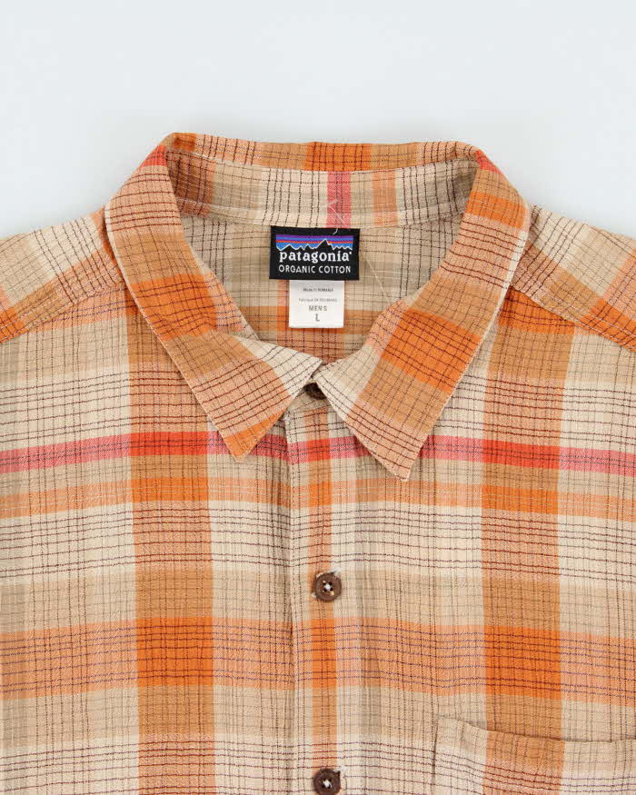 Vintage Y2K 00s Patagonia Organic Plaid Short Sleeve Adventure Shirt - L