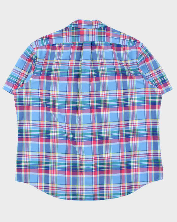 Vintage Polo Ralph Lauren Madras Plaid Classic Fit Short Sleeve Shirt - XXL