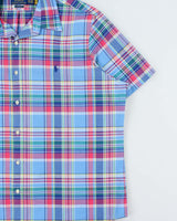 Vintage Polo Ralph Lauren Madras Plaid Classic Fit Short Sleeve Shirt - XXL