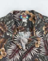Vintage 1990s Hawaii Blues Floral Made In USA Hawaiian Shirt - XL