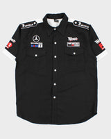 Vintage Y2K 00s Mercedes Benz F1 Racing Embroidered Short Sleeve Shirt - XXL