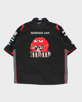 Vintage Y2K 00s JH Design M&amp;M Kyle Busch Nascar Short Sleeve Racing Shirt - XXL
