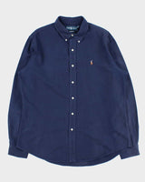 Vintage Y2K 00s Ralph Lauren Silk Linen Blend Classic Fit Long Sleeve Shirt - XL