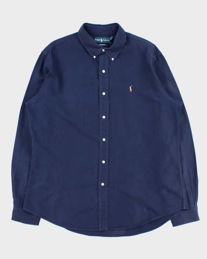 Vintage Y2K 00s Ralph Lauren Silk Linen Blend Classic Fit Long Sleeve Shirt - XL