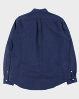 Vintage Y2K 00s Ralph Lauren Silk Linen Blend Classic Fit Long Sleeve Shirt - XL