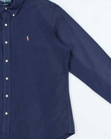 Vintage Y2K 00s Ralph Lauren Silk Linen Blend Classic Fit Long Sleeve Shirt - XL