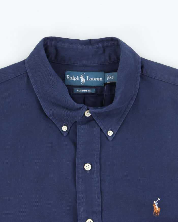 Vintage Y2K 00s Ralph Lauren Silk Linen Blend Classic Fit Long Sleeve Shirt - XL